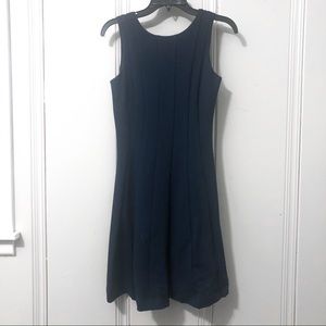 Versona Navy Blue Pleated Dress